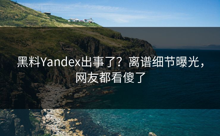 黑料Yandex出事了？离谱细节曝光，网友都看傻了  第1张