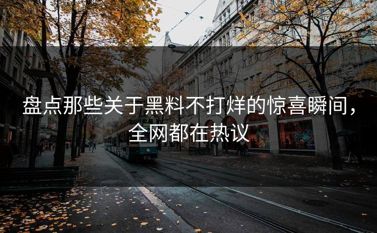 盘点那些关于黑料不打烊的惊喜瞬间，全网都在热议  第1张