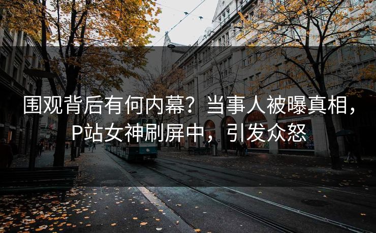 围观背后有何内幕？当事人被曝真相，P站女神刷屏中，引发众怒