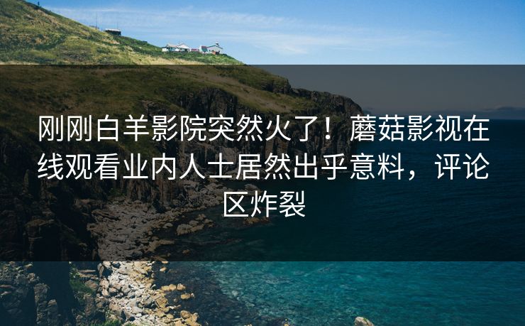 刚刚白羊影院突然火了！蘑菇影视在线观看业内人士居然出乎意料，评论区炸裂  第1张