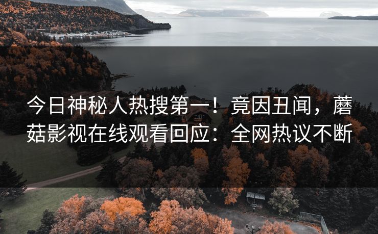 今日神秘人热搜第一！竟因丑闻，蘑菇影视在线观看回应：全网热议不断